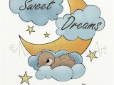 Teddy Bear Wall Murals Stars and Moon Nursery Wall Decor Teddy Bear Wall Art for