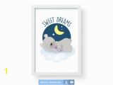 Teddy Bear Wall Murals Sweet Dreams Nursery Wall Art Nursery Prints Teddy Bear Illustration Fluffy Cloud New Baby Gift Digital Download