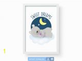 Teddy Bear Wall Murals Sweet Dreams Nursery Wall Art Nursery Prints Teddy Bear Illustration Fluffy Cloud New Baby Gift Digital Download