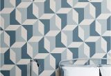 Teen Boy Wall Mural Blue Geometric Wallpaper Abstract Design