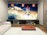 Teenage Wallpaper Murals Space Shuttle Wallpaper Mural Boy Room Cosmos Wall Art Teenager