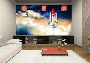 Teenage Wallpaper Murals Space Shuttle Wallpaper Mural Boy Room Cosmos Wall Art Teenager