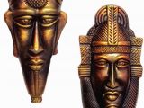 Terracotta Wall Murals Online Hand Art Terracotta Wall Hanging Decorative Mask Decoratives Mask Multi Pack Of 2