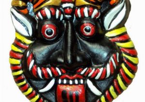 Terracotta Wall Murals Online Hand Art Terracotta Wall Hanging Nazar Battu Decoratives Mask Multi Pack Of 1