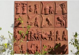 Terracotta Wall Murals Online Terracotta Tiled Wall Mural Picture Of Chitra Katha