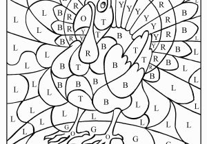 Thanksgiving Color by Numbers Pages Printables Best Color by Number Turkey Coloring Sheet Gallery