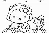 Thanksgiving Coloring Pages Hello Kitty 5 Worksheet Coloring for Pre School Kids Page