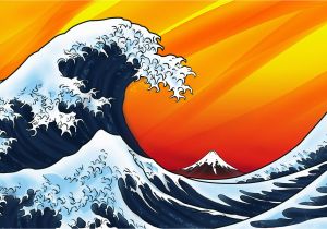 The Great Wave Off Kanagawa Wall Mural Art Design Creative Agency Munich