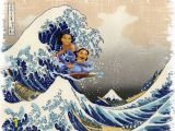 The Great Wave Off Kanagawa Wall Mural Lilo Stitch Surfing Great Wave Kanagawa T Shirt Uni Size