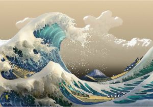 The Great Wave Off Kanagawa Wall Mural the Great Wave Off Kanagawa 2 0