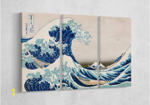 The Great Wave Off Kanagawa Wall Mural the Great Wave Off Kanagawa Leather Print Reproduction Multi Panel Artwork Galleryfine Leather Art Wall Art Wall Decor Better Than Canvas
