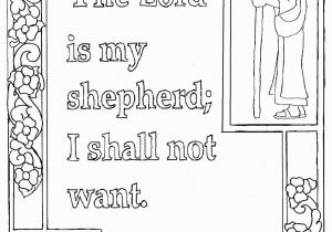 The Lord is My Shepherd Coloring Page Coloring Pages for Kids by Mr Adron Printable Psalm 23 1