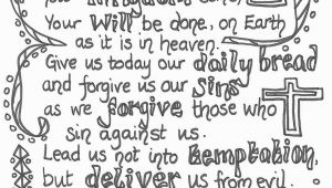 The Lord S Prayer Coloring Pages Lord S Prayer Coloring Printables