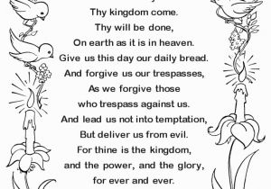 The Lord S Prayer Coloring Pages Printable the Lords Prayer Coloring Page