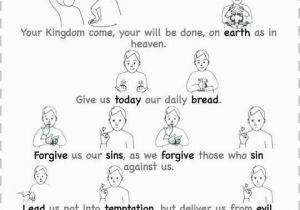 The Lord S Prayer Coloring Pages Worship & Praise the Lord S Prayer In Sign Language