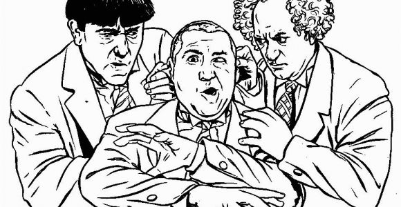 The Three Stooges Coloring Pages the Three Little Stooges Activity Page