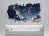 The Wall that Cracked Open Mural Space Broken Wall Decal 3d Wallpaper 3d Wall Decals 3d Printed