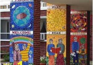 The Wall that Cracked Open Mural Wel E Mosaic at the Entrance Of A School