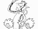Thing One and Thing Two Coloring Pages Cat with Thing 1 and Thing 2 Coloring Page Free