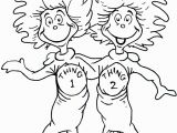 Thing One and Thing Two Coloring Pages Thing 1 and Thing 2 Coloring Page Pto