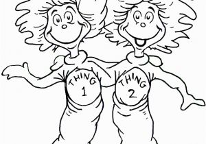 Thing One and Thing Two Coloring Pages Thing 1 and Thing 2 Coloring Page Pto