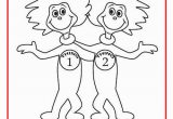 Thing One and Thing Two Coloring Pages Thing 1 and Thing 2 Colouring Page