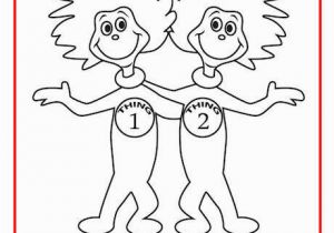 Thing One and Thing Two Coloring Pages Thing 1 and Thing 2 Colouring Page