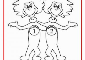 Thing One and Thing Two Coloring Pages Thing 1 and Thing 2 Colouring Page
