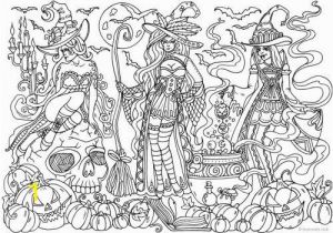 Thinking Of You Coloring Pages Witches Artwork Trace and Color