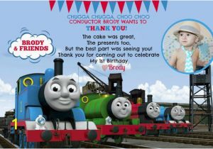 Thomas Friends Wall Mural Thomas the Train Invitation and Thank You Card by