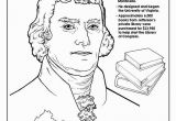 Thomas Jefferson Coloring Page American Presidents Coloring Book President Thomas Jefferson