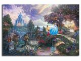 Thomas Kinkade Wall Murals Cinderella Wishes Upon A Dream Thomas Kinkade Hd Painting Living