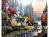 Thomas Kinkade Wall Murals Thomas Kinkade forest Chapel