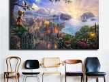 Thomas Kinkade Wall Murals Thomas Kinkade Pinocchio Wishes Upon A Star Hd Canvas Painting Print