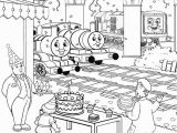 Thomas the Tank Engine Coloring Pages Birthday Kids Activities Printable Birthday Cake Coloring Pictures