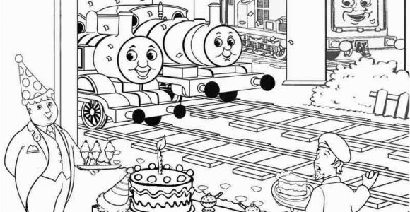 Thomas the Tank Engine Coloring Pages Birthday Kids Activities Printable Birthday Cake Coloring Pictures