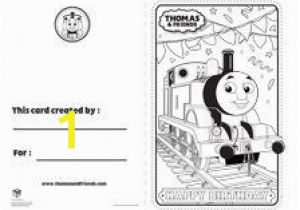 Thomas the Tank Engine Coloring Pages Birthday Thomas the Engine Birthday Card