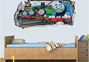 Thomas the Tank Wall Mural Amazon Thomas the Tank & Friends Smashed Wall Decal Graphic