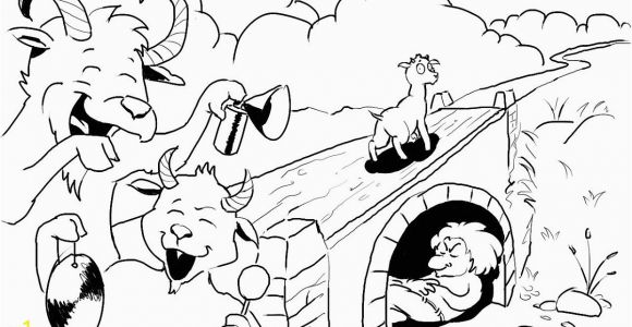 Three Billy Goats Gruff Coloring Pages Three Billy Goats Gruff Worksheets