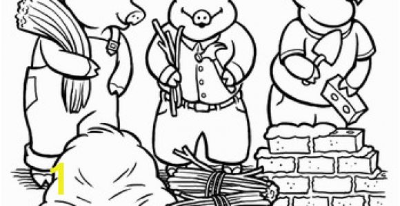 Three Little Pigs Coloring Pages Pdf Color the Three Little Pigs