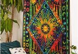Tie Dye Wall Mural Future Handmade Mandala Multi Color Sun Moon Tie Dye Twin Tapestry