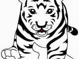 Tiger Outline Coloring Page Free Tiger to Print Download Free Clip Art Free