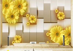 Tile Murals for Kitchen Walls Amazon Hwhz Custom Mural Wallpaper 3d Stereo Yellow