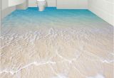 Tile Murals for Kitchens Custom Self Adhesive Floor Mural Wallpaper Modern Beach Seawater 3d