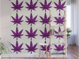 Tile Wall Art Mural Filigree Floral Cannabis Leaf 4×4 Tile Purple Wall Mural by Meantjewlip