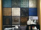 Tile Wall Murals for Sale Faux Headboard Feature Wall Wall Art Made From Reclaimed Tin Ceiling
