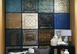 Tile Wall Murals for Sale Faux Headboard Feature Wall Wall Art Made From Reclaimed Tin Ceiling