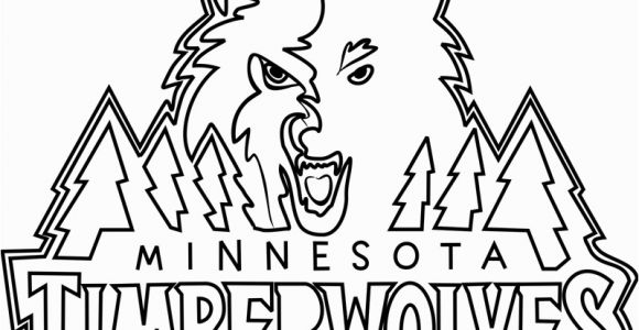 Timberwolves Coloring Pages Minnesota Timberwolves Coloring Page Free Nba Coloring Pages