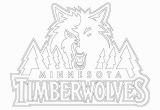 Timberwolves Coloring Pages Minnesota Timberwolves Logo Nba Sport Coloring Pages Printable
