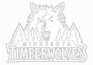 Timberwolves Coloring Pages Minnesota Timberwolves Logo Nba Sport Coloring Pages Printable